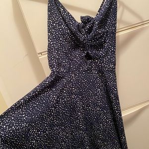 blue polka dot dress